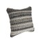 Laddha Home Designs 18" Gray and Black Handcrafted Square Throw Pillow